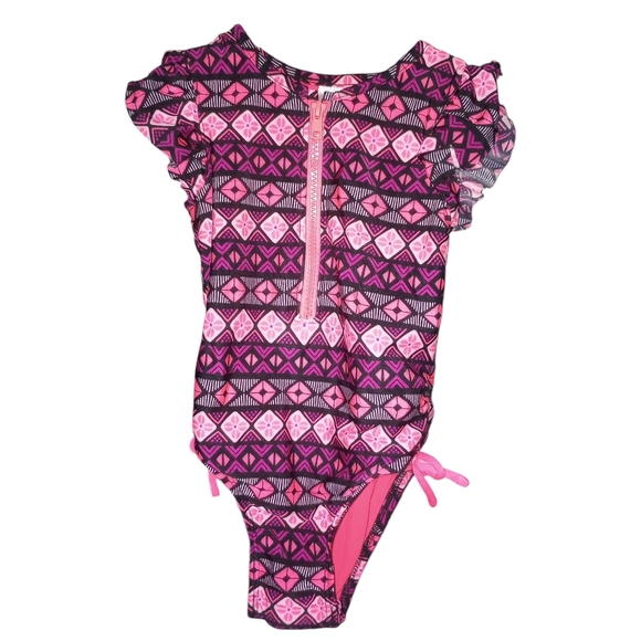 Cat & Jack Pink and Purple Patterned Bodysuit - Picture 2 of 3